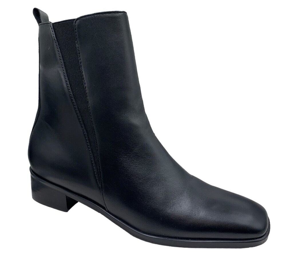 Trotters Annie Ankle Chelsea Boot Black Leather Size 8.5 N